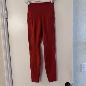 Burnt Orange Lululemon leggings High-Waisted